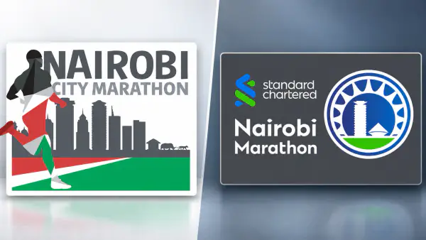 Nairobi City Marathon and Standard Chartered Nairobi Marathon logos side by side